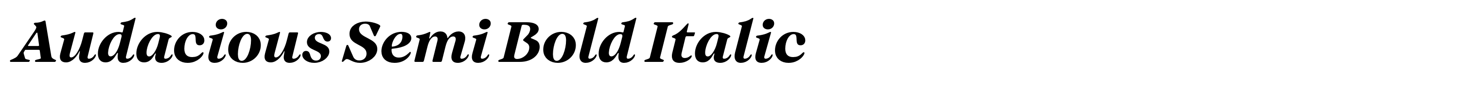 Audacious Semi Bold Italic